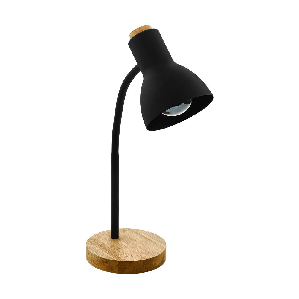 Eglo Canada - One Light Table Lamp - Verdal - Black, Wood- Union Lighting Luminaires Decor