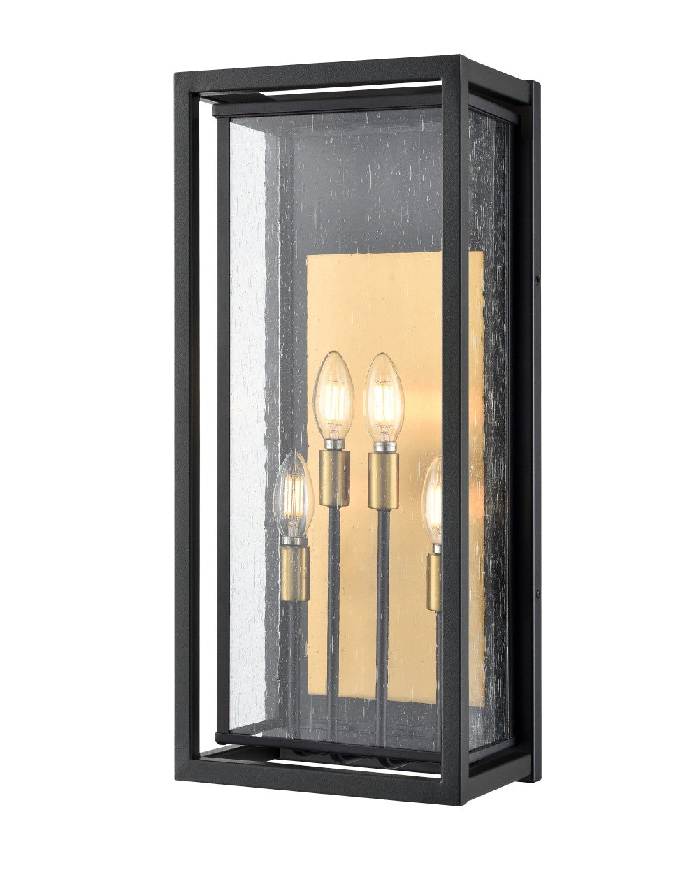 DVI Canada - Four Light Wall Sconce - Blackstone - Brass And Black- Union Lighting Luminaires Decor