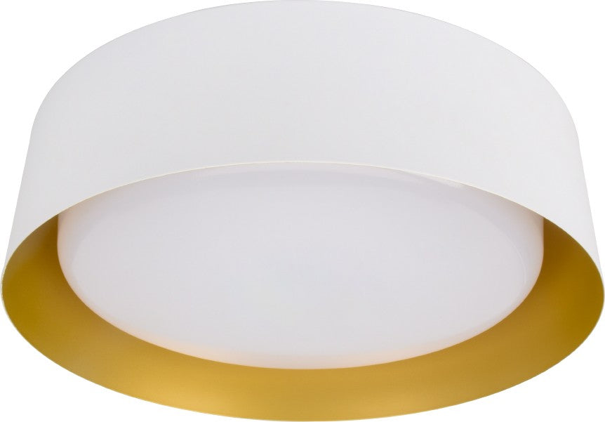 DVI Canada - LED Flush Mount - Yukon - Antique Gold And Matte White- Union Lighting Luminaires Decor