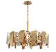 Lib & Co. Canada - Eight Light Chandelier - Castellana - Brushed brass- Union Lighting Luminaires Decor