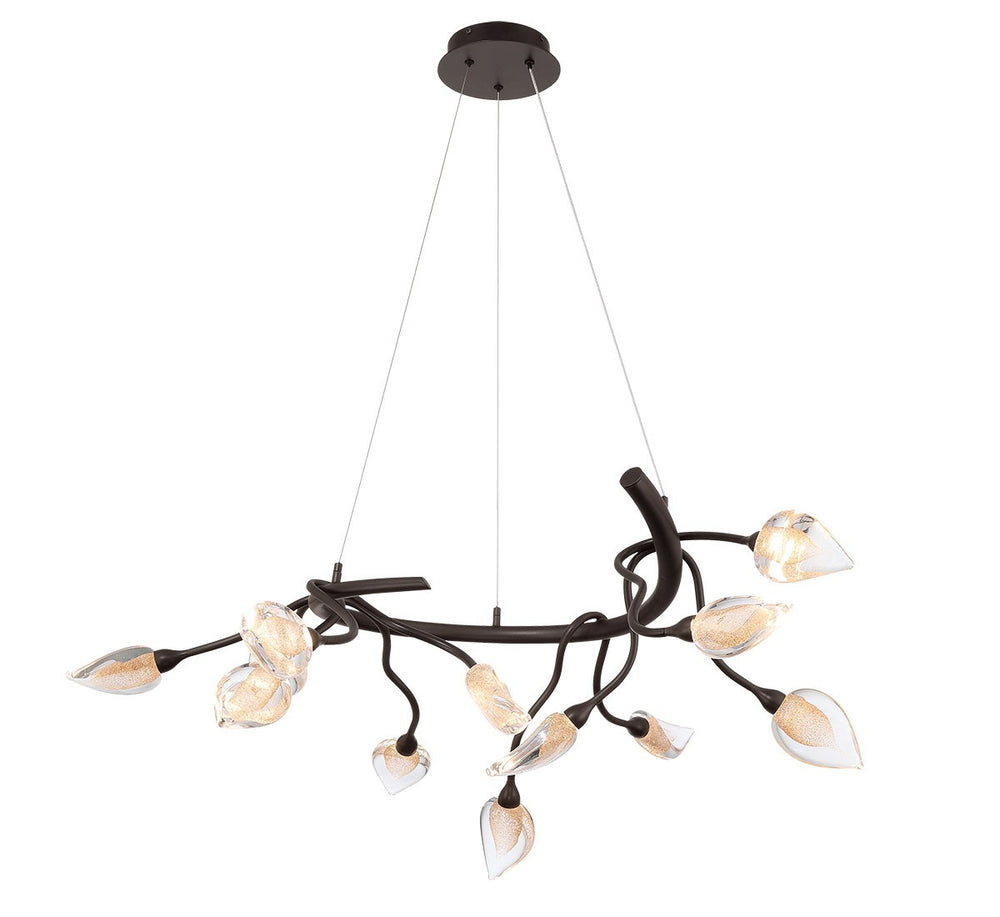 Lib & Co. Canada - LED Chandelier - Modena - Black with gold accent- Union Lighting Luminaires Decor