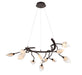 Lib & Co. Canada - LED Chandelier - Modena - Black with gold accent- Union Lighting Luminaires Decor