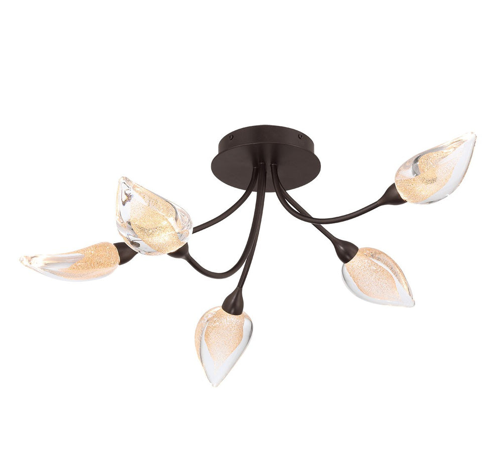 Lib & Co. Canada - LED Ceiling Mount - Modena - Black with gold accent- Union Lighting Luminaires Decor