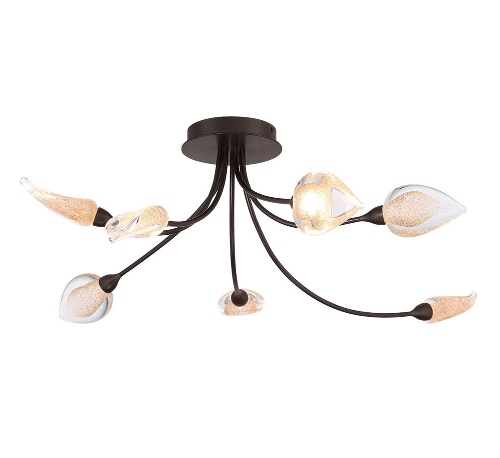 Lib & Co. Canada - LED Ceiling Mount - Modena - Black with gold accent- Union Lighting Luminaires Decor