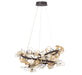 Lib & Co. Canada - LED Chandelier - Pisa - Black with gold accent- Union Lighting Luminaires Decor