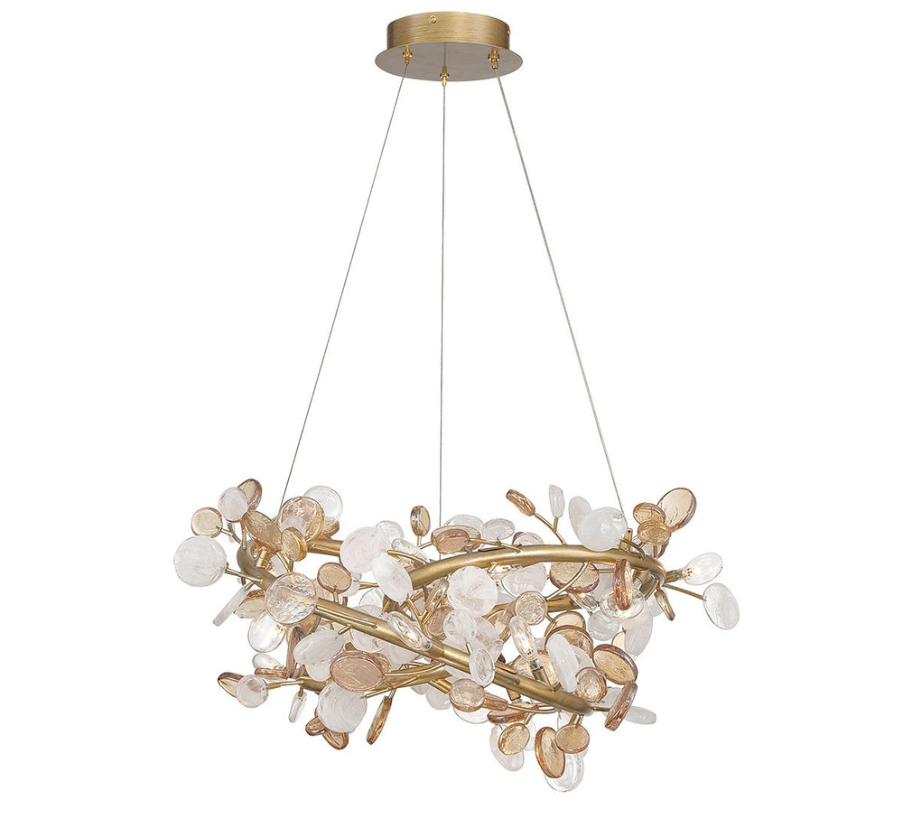 Lib & Co. Canada - LED Chandelier - Pisa - Antique gold- Union Lighting Luminaires Decor