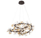 Lib & Co. Canada - LED Chandelier - Pisa - Black with gold accent- Union Lighting Luminaires Decor
