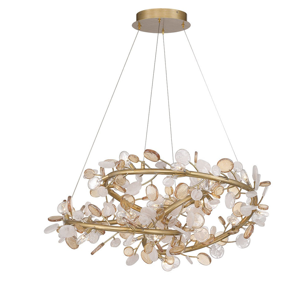 Lib & Co. Canada - LED Chandelier - Pisa - Antique gold- Union Lighting Luminaires Decor