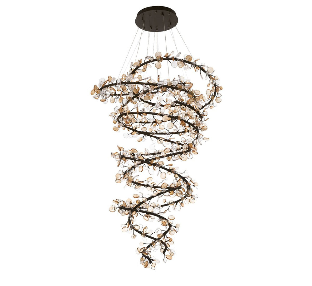 Lib & Co. Canada - LED Chandelier - Pisa - Black with gold accent- Union Lighting Luminaires Decor