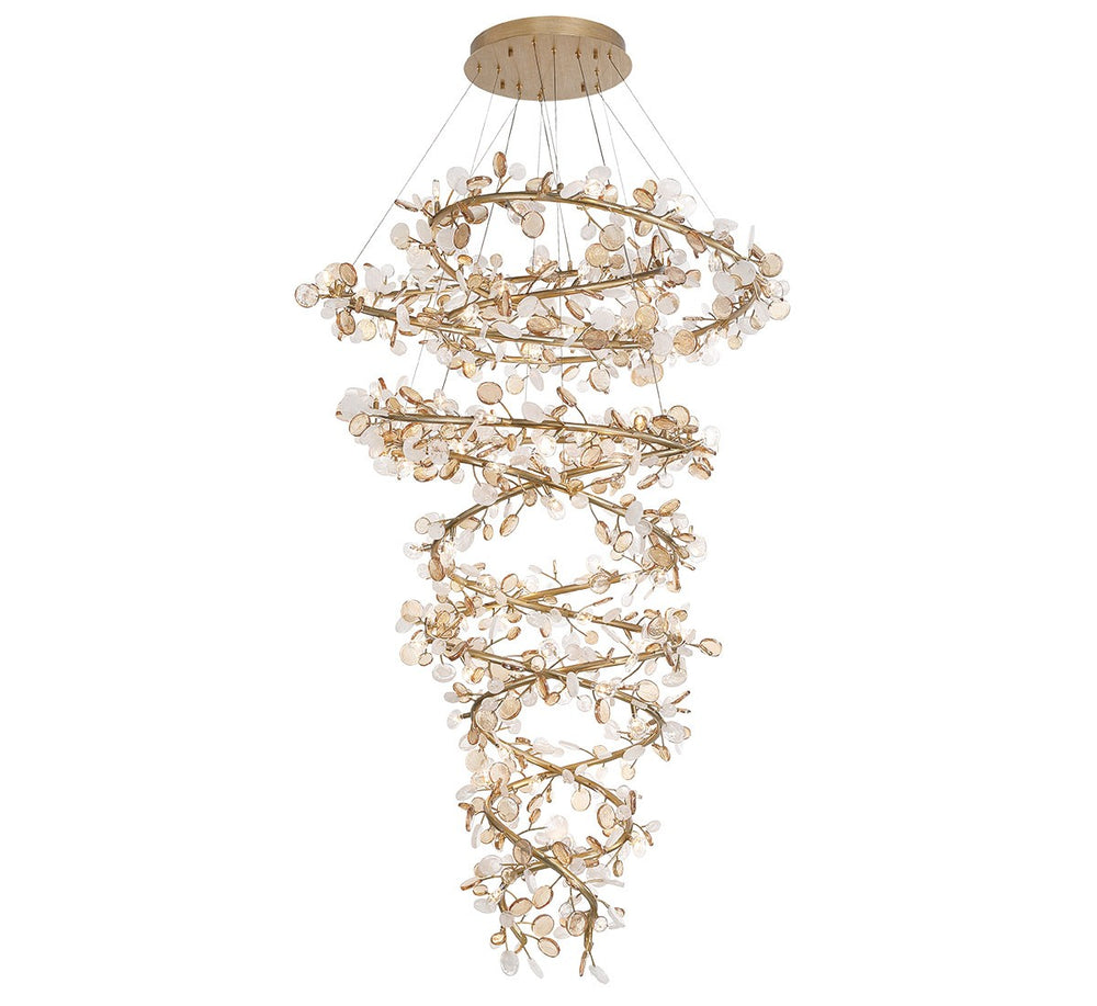 Lib & Co. Canada - LED Chandelier - Pisa - Antique gold- Union Lighting Luminaires Decor