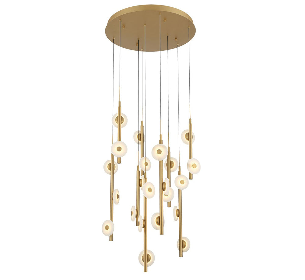Lib & Co. Canada - LED Chandelier - Etna - Painted antique brass- Union Lighting Luminaires Decor