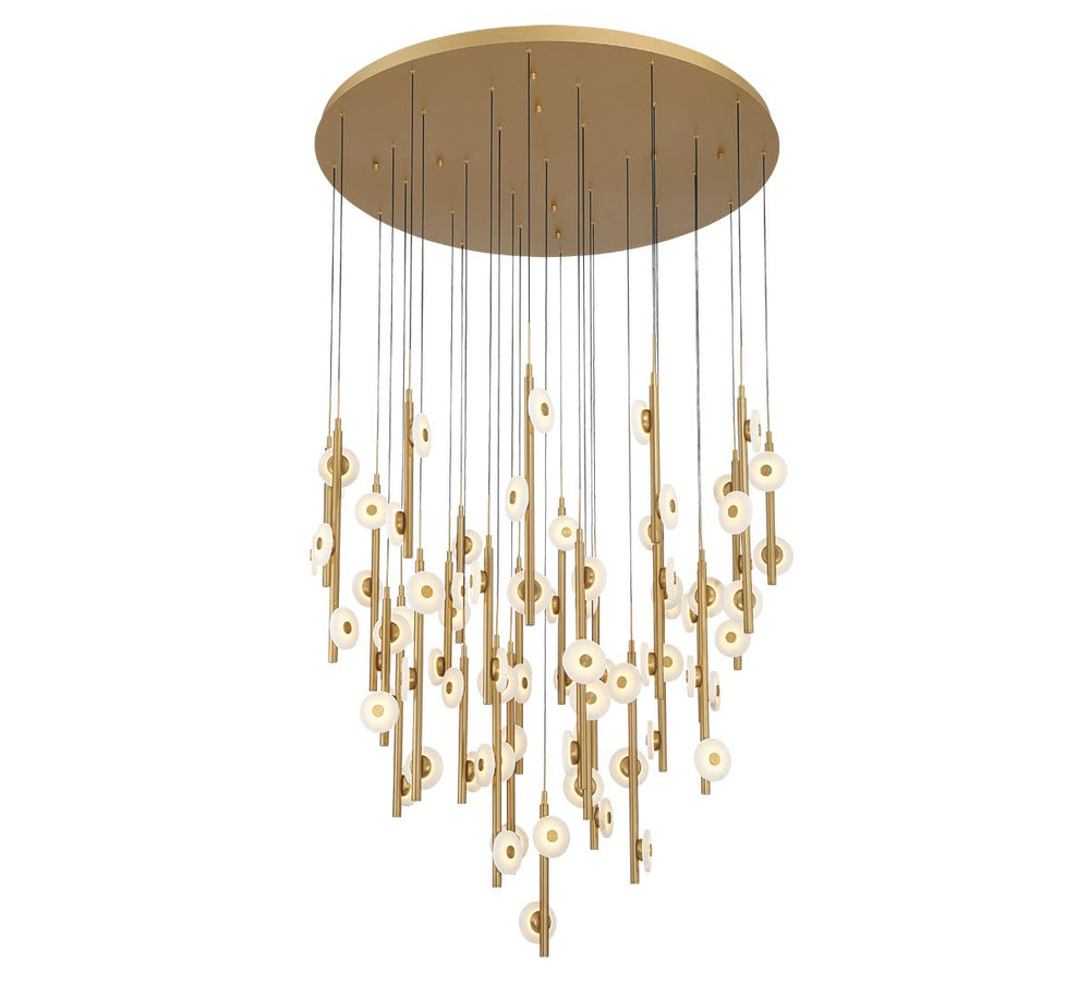 Lib & Co. Canada - LED Chandelier - Etna - Painted antique brass- Union Lighting Luminaires Decor