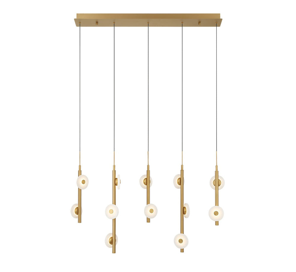 Lib & Co. Canada - LED Chandelier - Etna - Painted antique brass- Union Lighting Luminaires Decor