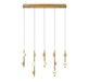 Lib & Co. Canada - LED Chandelier - Etna - Painted antique brass- Union Lighting Luminaires Decor