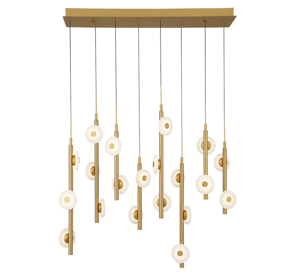 Lib & Co. Canada - LED Chandelier - Etna - Painted antique brass- Union Lighting Luminaires Decor