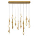 Lib & Co. Canada - LED Chandelier - Etna - Painted antique brass- Union Lighting Luminaires Decor