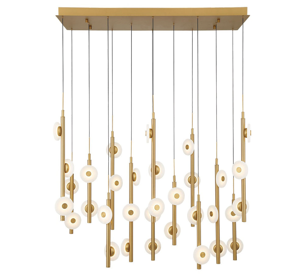 Lib & Co. Canada - LED Chandelier - Etna - Painted antique brass- Union Lighting Luminaires Decor