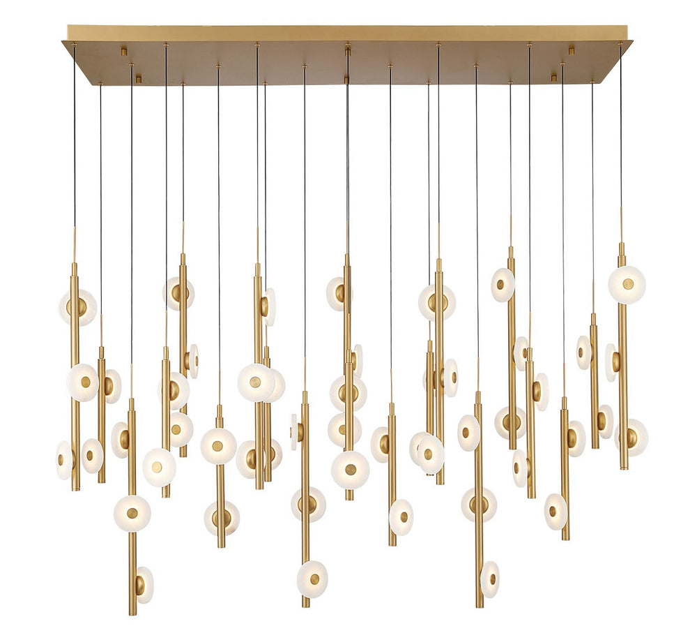 Lib & Co. Canada - LED Chandelier - Etna - Painted antique brass- Union Lighting Luminaires Decor