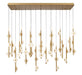 Lib & Co. Canada - LED Chandelier - Etna - Painted antique brass- Union Lighting Luminaires Decor