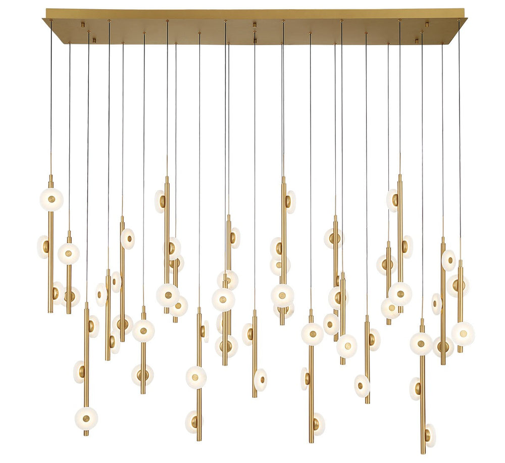 Lib & Co. Canada - LED Chandelier - Etna - Painted antique brass- Union Lighting Luminaires Decor