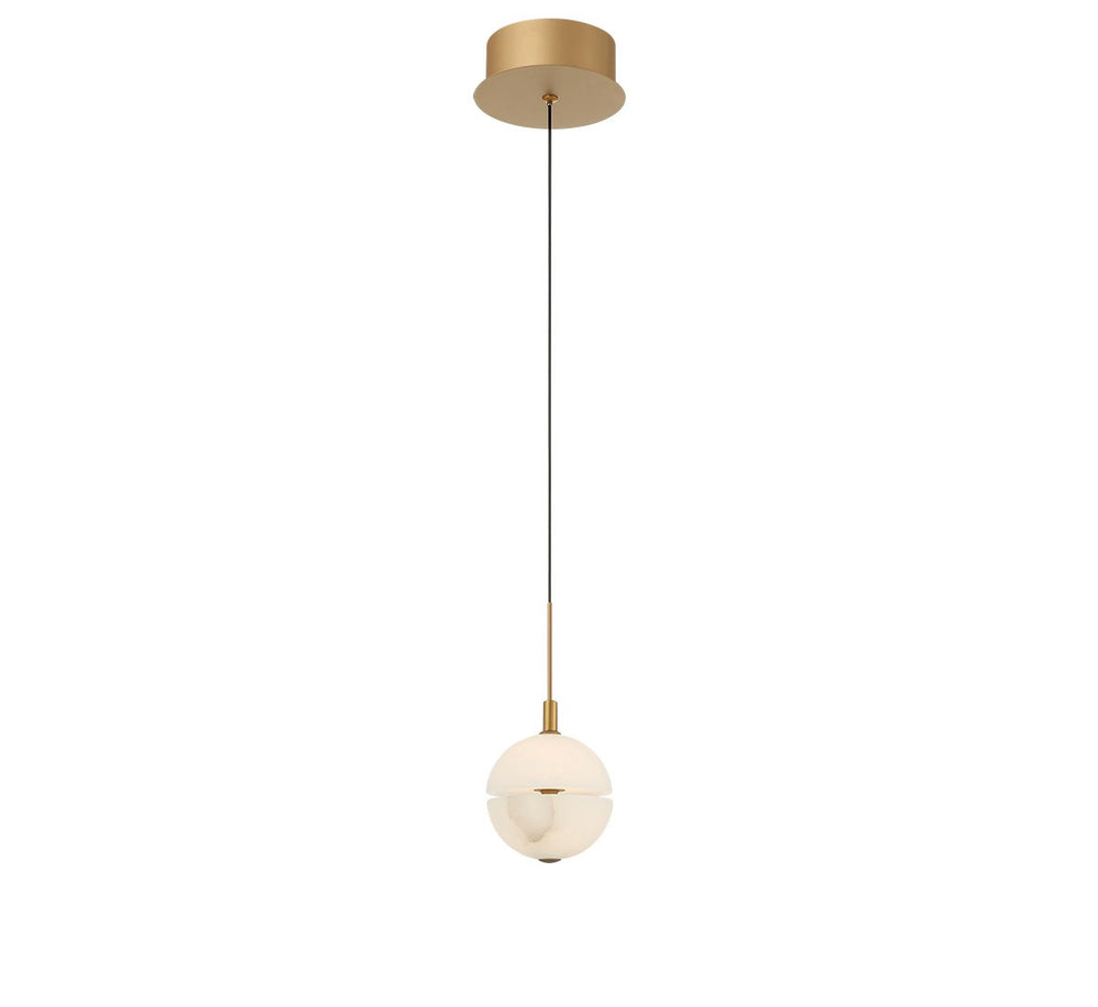 Lib & Co. Canada - LED Pendant - Corfu - Painted antique brass- Union Lighting Luminaires Decor