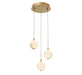 Lib & Co. Canada - LED Pendant - Corfu - Painted antique brass- Union Lighting Luminaires Decor