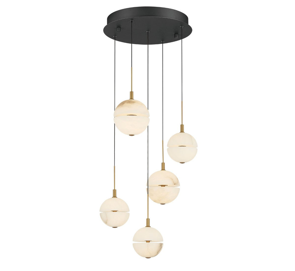 Lib & Co. Canada - LED Chandelier - Corfu - Black- Union Lighting Luminaires Decor