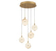 Lib & Co. Canada - LED Chandelier - Corfu - Painted antique brass- Union Lighting Luminaires Decor
