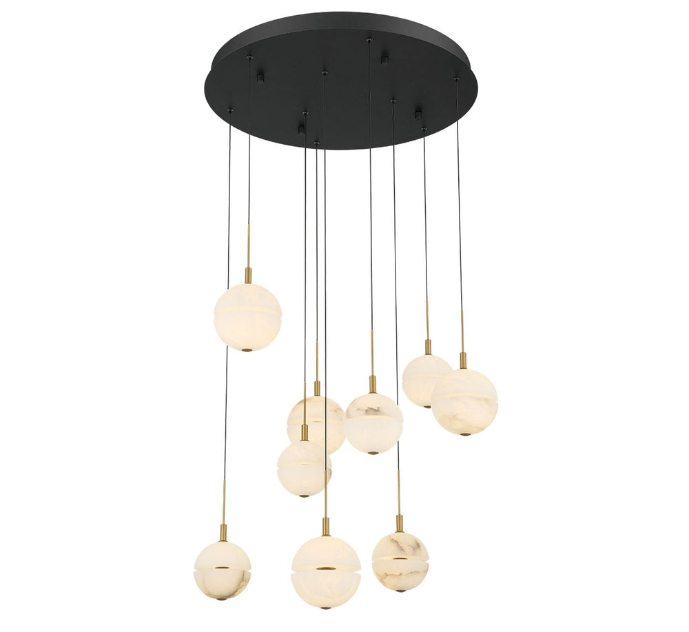 Lib & Co. Canada - LED Chandelier - Corfu - Black- Union Lighting Luminaires Decor