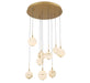 Lib & Co. Canada - LED Chandelier - Corfu - Painted antique brass- Union Lighting Luminaires Decor