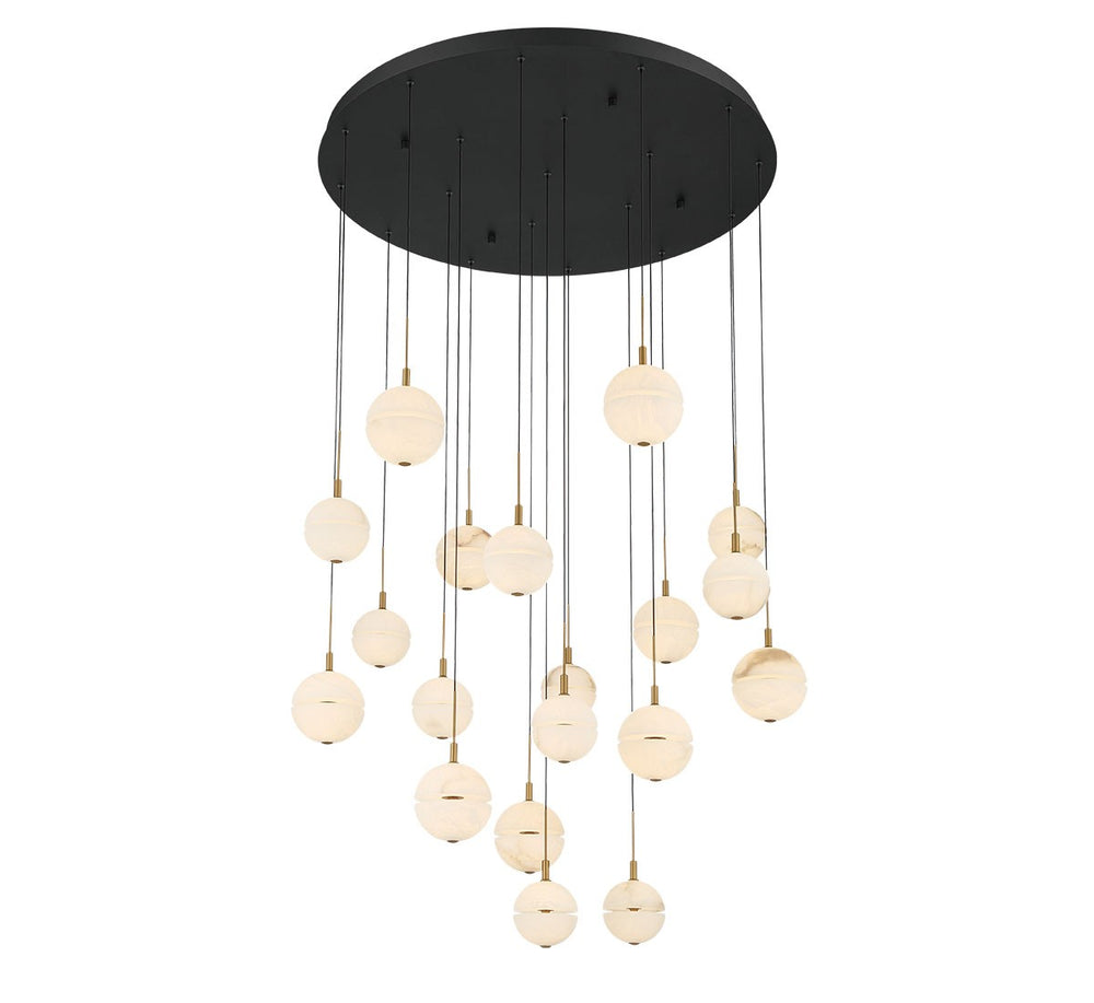 Lib & Co. Canada - LED Chandelier - Corfu - Black- Union Lighting Luminaires Decor