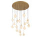 Lib & Co. Canada - LED Chandelier - Corfu - Painted antique brass- Union Lighting Luminaires Decor