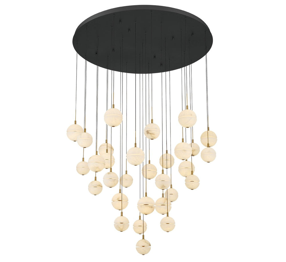 Lib & Co. Canada - LED Chandelier - Corfu - Black- Union Lighting Luminaires Decor