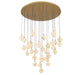 Lib & Co. Canada - LED Chandelier - Corfu - Painted antique brass- Union Lighting Luminaires Decor