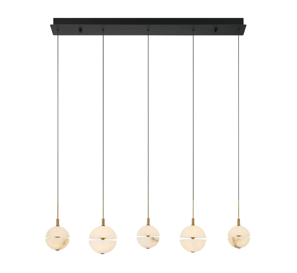 Lib & Co. Canada - LED Chandelier - Corfu - Black- Union Lighting Luminaires Decor