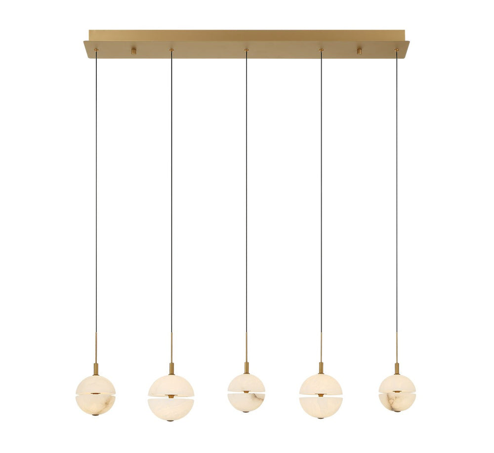 Lib & Co. Canada - LED Chandelier - Corfu - Painted antique brass- Union Lighting Luminaires Decor