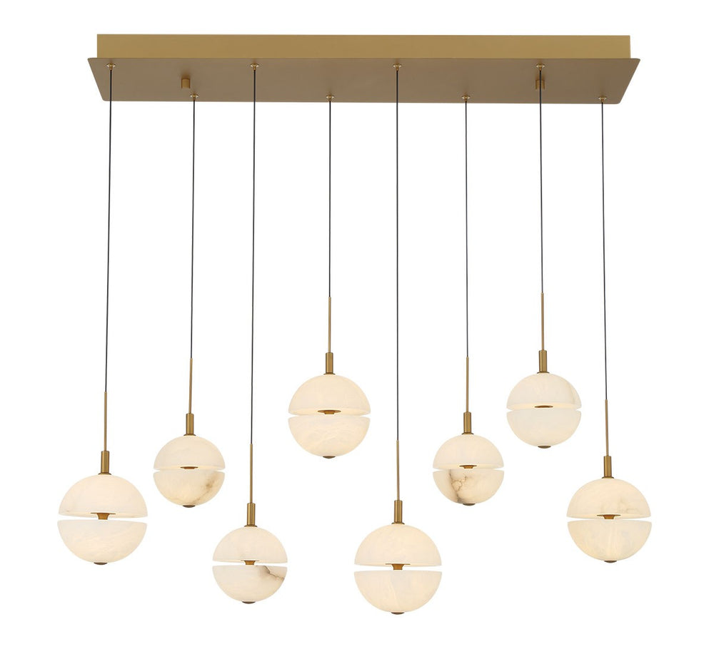 Lib & Co. Canada - LED Chandelier - Corfu - Painted antique brass- Union Lighting Luminaires Decor