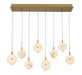 Lib & Co. Canada - LED Chandelier - Corfu - Painted antique brass- Union Lighting Luminaires Decor