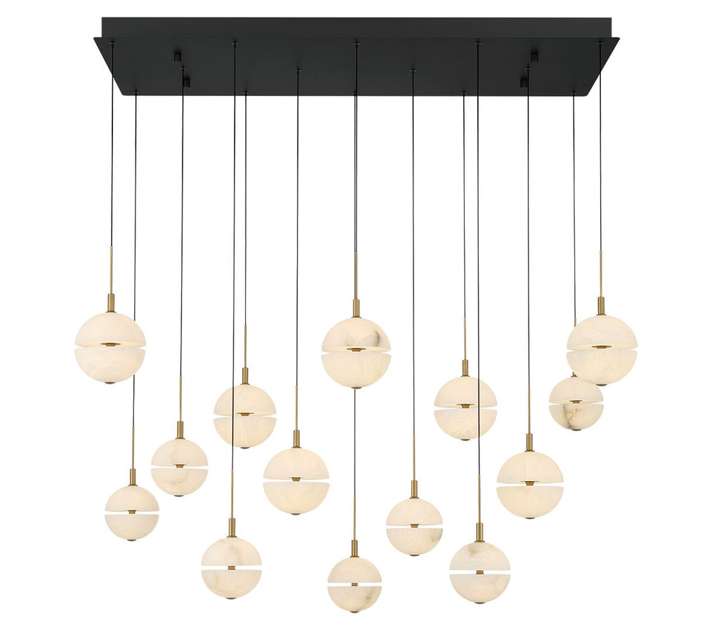 Lib & Co. Canada - LED Chandelier - Corfu - Black- Union Lighting Luminaires Decor