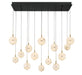 Lib & Co. Canada - LED Chandelier - Corfu - Black- Union Lighting Luminaires Decor