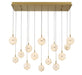 Lib & Co. Canada - LED Chandelier - Corfu - Painted antique brass- Union Lighting Luminaires Decor