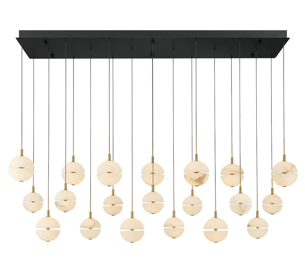 Lib & Co. Canada - LED Chandelier - Corfu - Black- Union Lighting Luminaires Decor