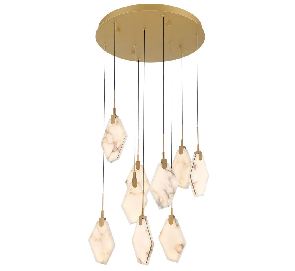 Lib & Co. Canada - LED Chandelier - Kosmos - Painted antique brass- Union Lighting Luminaires Decor