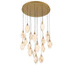 Lib & Co. Canada - LED Chandelier - Kosmos - Painted antique brass- Union Lighting Luminaires Decor