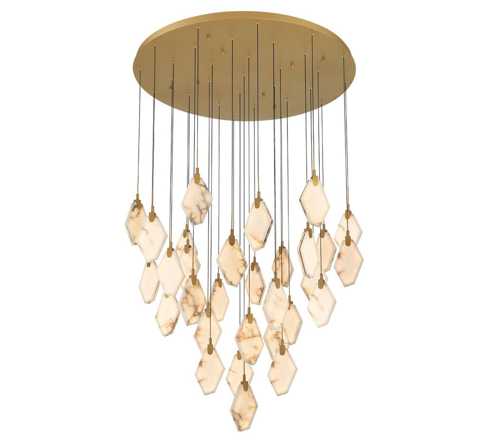 Lib & Co. Canada - LED Chandelier - Kosmos - Painted antique brass- Union Lighting Luminaires Decor