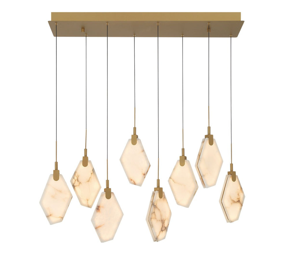 Lib & Co. Canada - LED Chandelier - Kosmos - Painted antique brass- Union Lighting Luminaires Decor