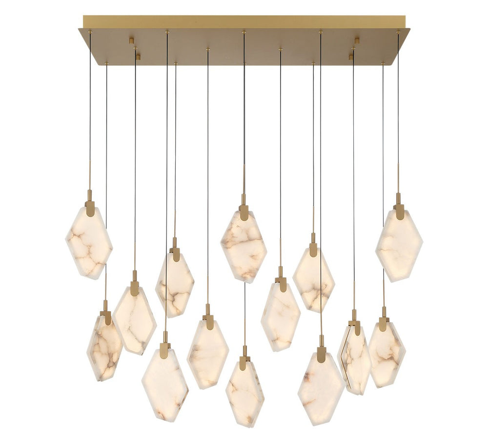 Lib & Co. Canada - LED Chandelier - Kosmos - Painted antique brass- Union Lighting Luminaires Decor