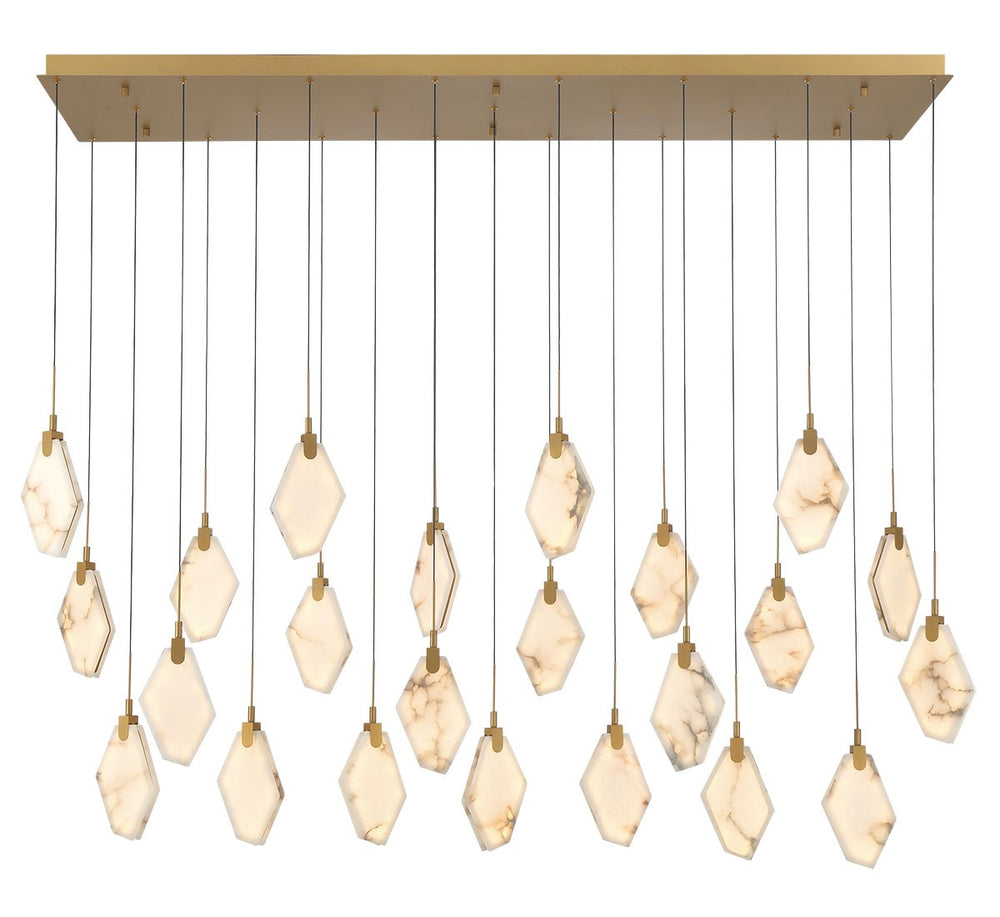 Lib & Co. Canada - LED Chandelier - Kosmos - Painted antique brass- Union Lighting Luminaires Decor