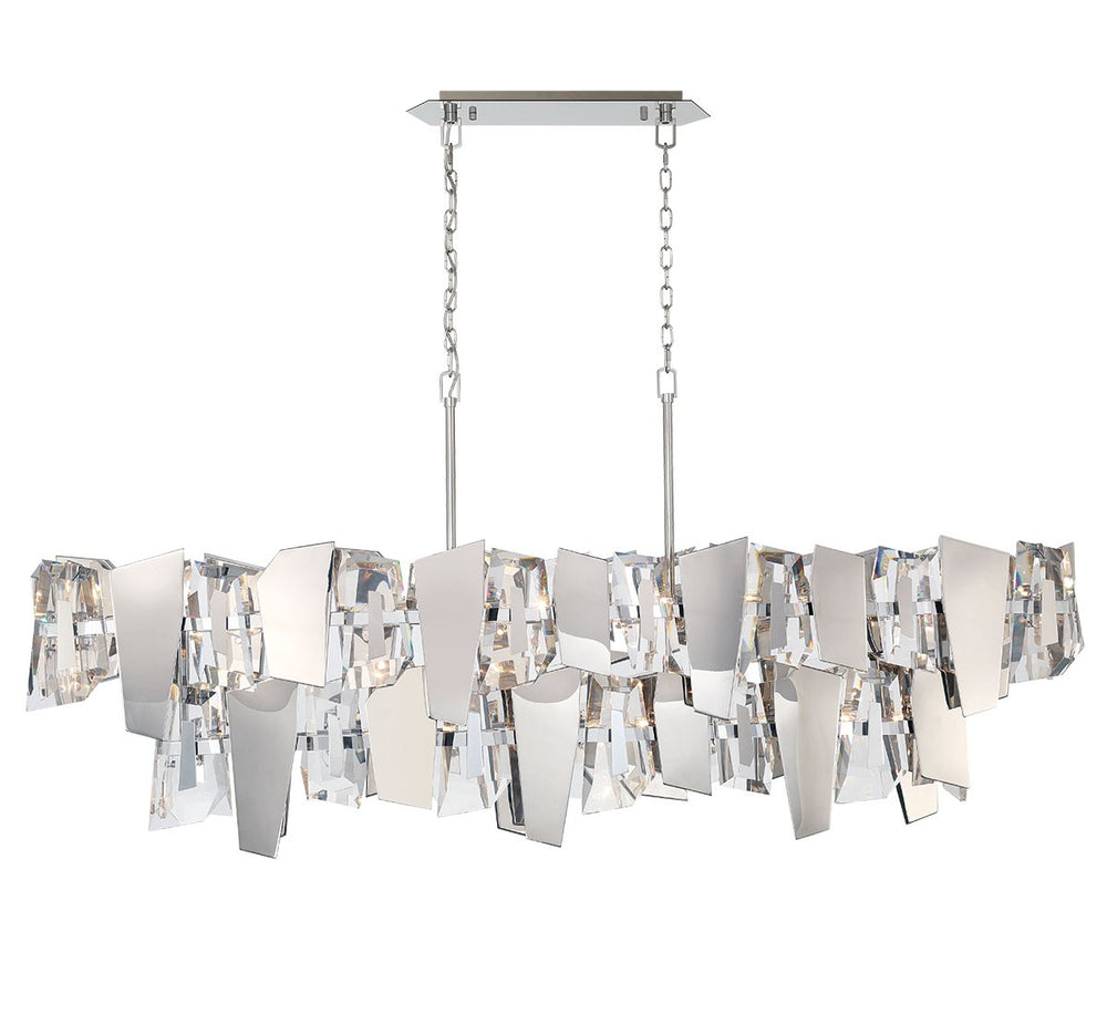Lib & Co. Canada - 14 Light Linear Chandelier - Castellana - Chrome- Union Lighting Luminaires Decor