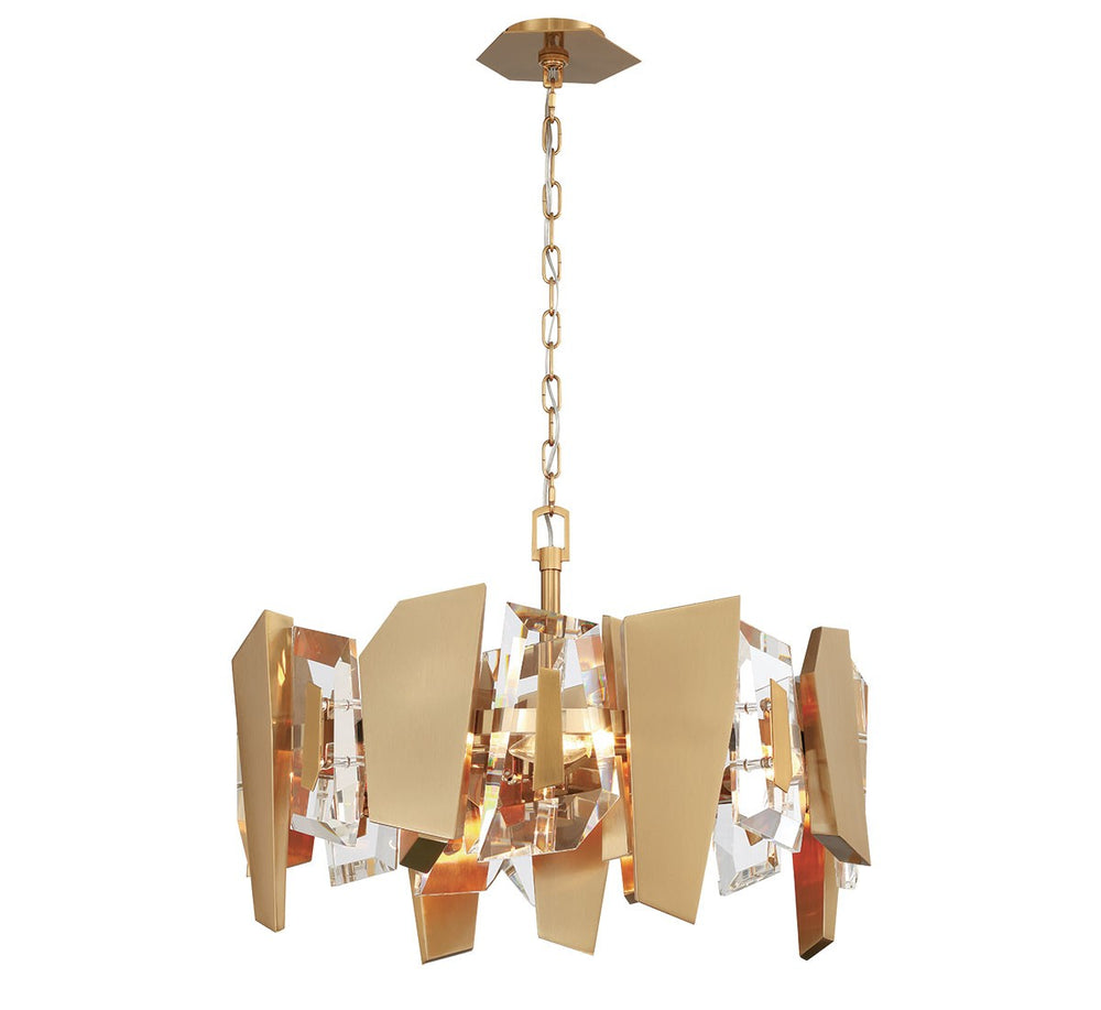 Lib & Co. Canada - Four Light Convertible Ceiling Mount/Pendant - Castellana - Brushed brass- Union Lighting Luminaires Decor